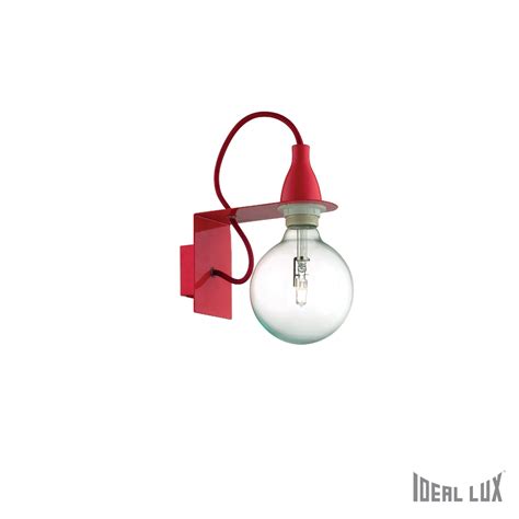 Lampada Da Parete Ideal Lux Minimal Ap Rosso Idea Luce Di Filippi