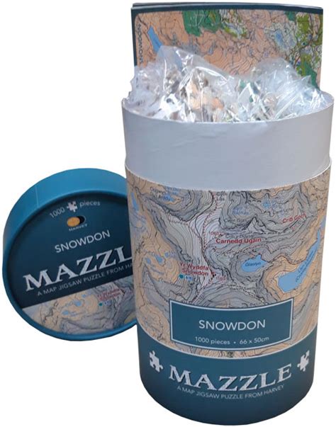 Snowdon Mazzle Map Jigsaw Puzzle Pieces