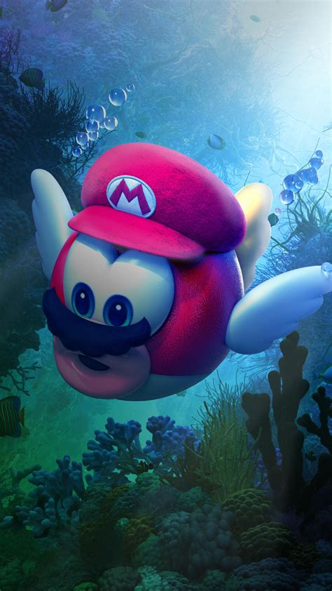 Super Mario Odyssey Underwater 4k Wallpapers Hd Wallpapers Id 21131