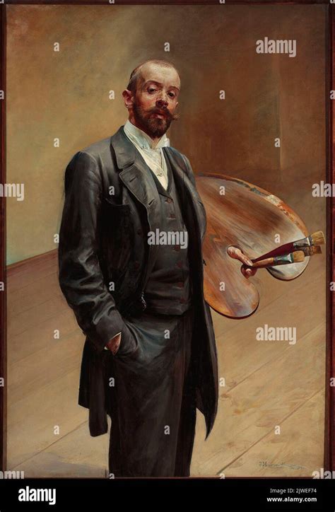 Self Portrait With Palette Malczewski Jacek Painter