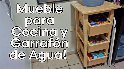 Como Hacer Un MUEBLE MOVIL PARA LA COCINA Y O EL GARRAFON DE AGUA