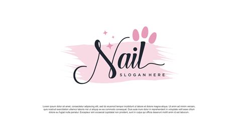 Nail art logo design vector with modern and creative style 11774658 ...