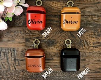 Personalized Leather AirPod Case. Monogrammed AirPod Case. Airpods 1 ...