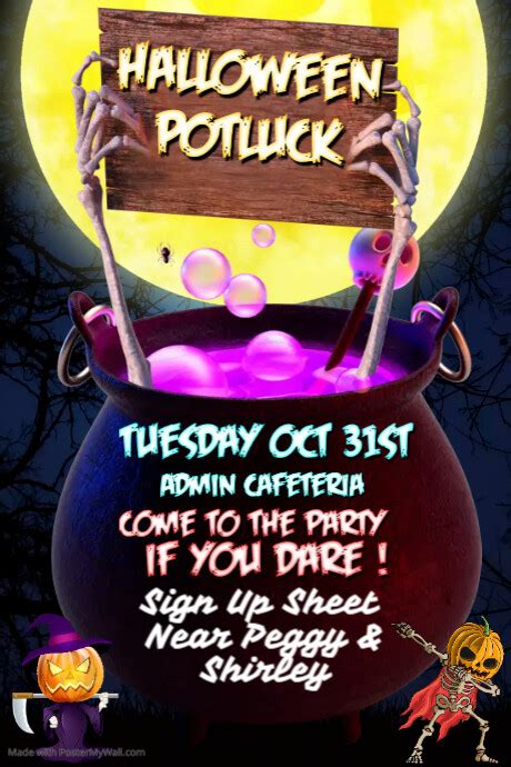 Halloween Potluck Party Postermywall