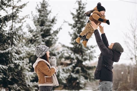 Free Photo | Family in winter on a vacation