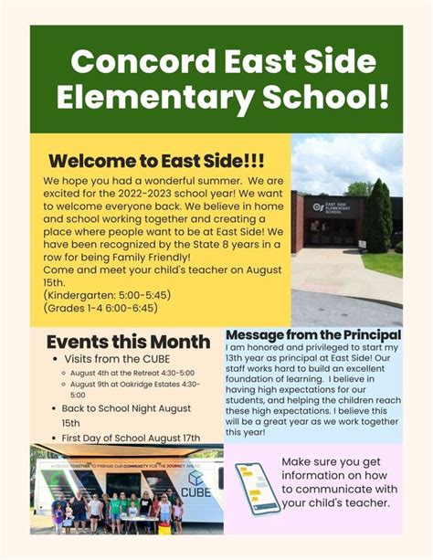 Summer 2022 Newsletter Concord East Side Elementary