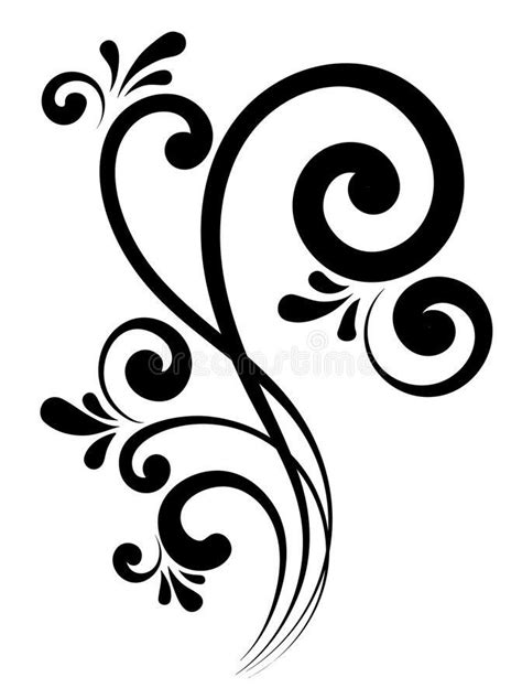 An Abstract Black And White Design With Swirls On The Side Royalty