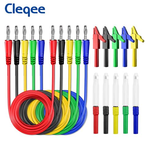 Cleqee P1043b Series Multimeter Test Leads Kit 4mm Banana Plug Safety Piercing Probe Needle