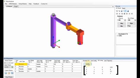 S10 - Forward Kinematics using RoboAnalyzer and Matlab - YouTube