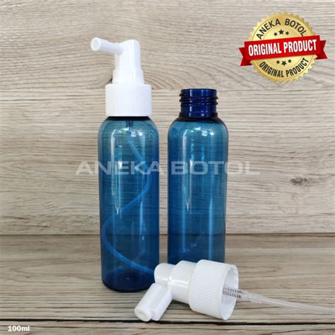 Jual Botol Pet Ml Biru Tutup Spray Nasal Nozzle Spray Kosong