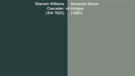 Sherwin Williams Cascades Sw 7623 Vs Benjamin Moore Intrigue 1580