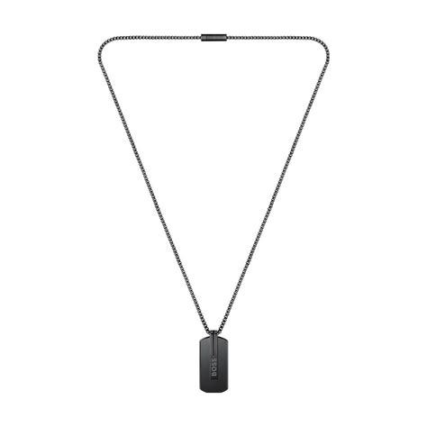 Collier Homme Boss Bijoux en Acier Noir sur Bijourama référence des