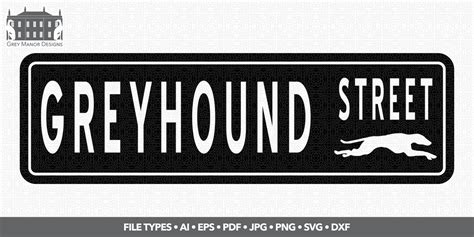 Greyhound Street Printable Cuttable File Types Ai Eps Pdf 