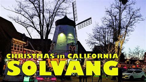 Solvang California K Uhd Scenic Walk Among The Christmas Lights