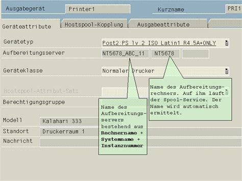 Ausgabegerät für lokalen Windows Druck definieren SAP Dokumentation