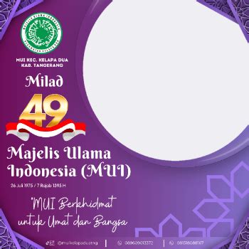 Twibbon Milad Mui Ke Tahun Yang Diperingati Juli Mendatang