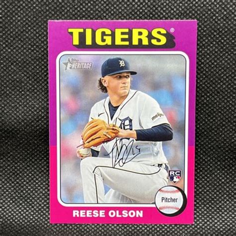 Reese Olson 2024 Topps Heritage 439 RC Rookie Card Detroit Tigers EBay