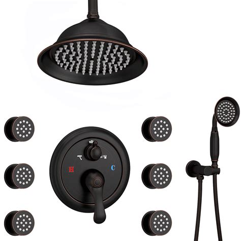 Buy Oil Rubbed Bronze Shower System AYIVG Ceiling Rain Shower Body Jets