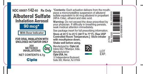 Albuterol Inhalation Solution Fda Prescribing Information Side