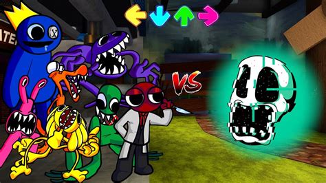 New FNF 2D Rainbow Friends All Jumpscares Vs Ambush Doors Friday Night