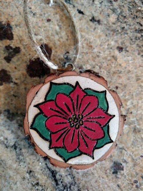 Rustic Wood Burned Christmas Ornament Wood Christmas Ornaments