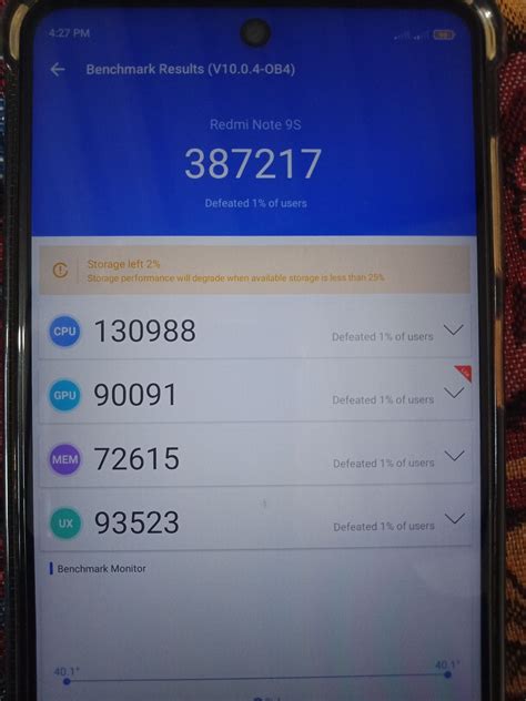 Antutu Scores Of Xiaomi Redmi Note S Nr Benchmark