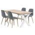 Table Vislinge L Naturel Chaises Jonstrup Bleu Clair Jysk