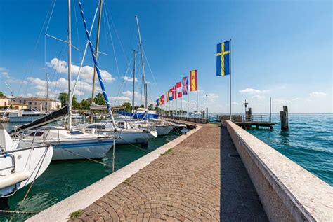 Small Port Of The Bardolino Village On Lake Garda Lago Di Garda