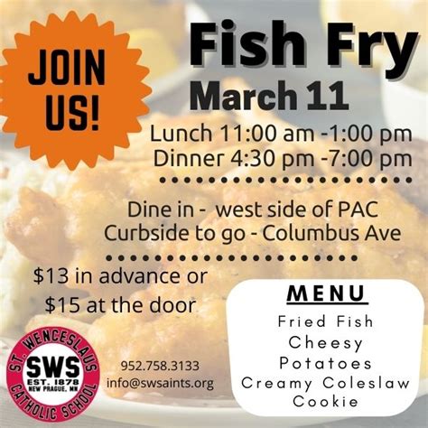 Fish Fry 2022 St Wenceslaus Catholic School