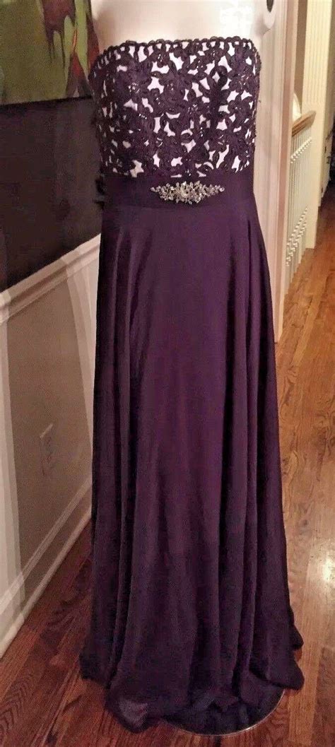 Empire Gown By Jordan Caterina Collection Purple Size Gem