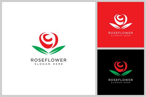 Rose Flower Logo Vector Design Graphic By Dunia8103 · Creative Fabrica