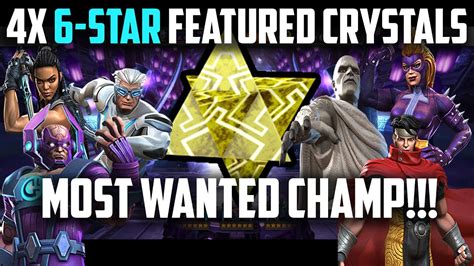 4x Featured 6 Star Crystals Got My Most Wanted Pull Marvel Contest Of Champions Youtube