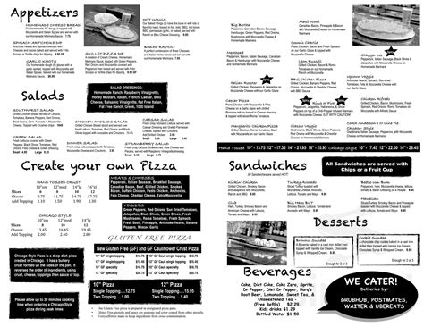 Marleys Pizzeria And Bar Menu In Fayetteville Arkansas Usa