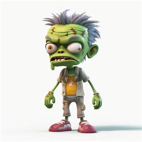 Premium Ai Image Cute Zombies Cartoon D Characters