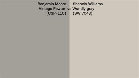 Benjamin Moore Vintage Pewter Csp 110 Vs Sherwin Williams Worldly