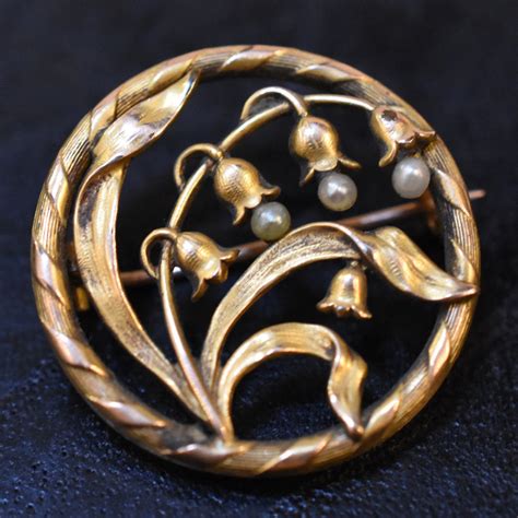 Proantic Broche Muguet Art Nouveau