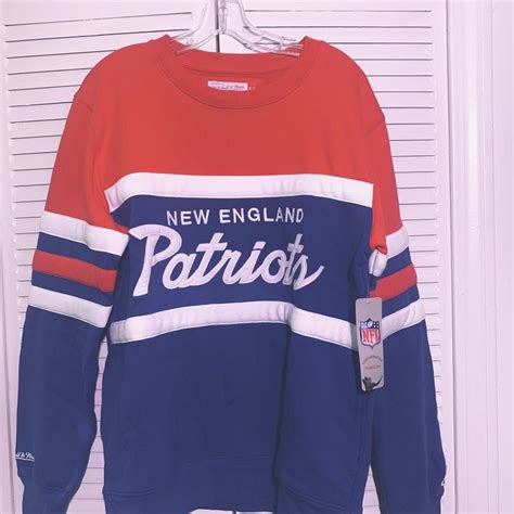 New England Patriots throwback vintage crewneck red... - Depop