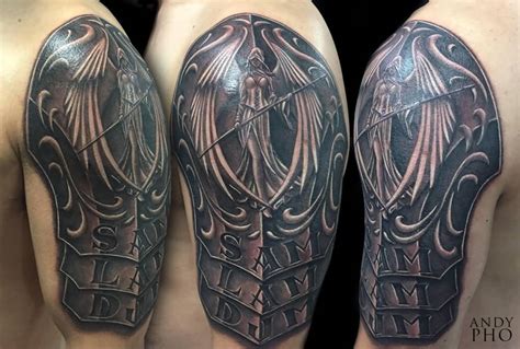 Angel Armor Tattoo On Shoulder | EntertainmentMesh