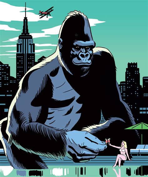 King Kong Modern Art Illustration Magazine Illustration Bristol Board