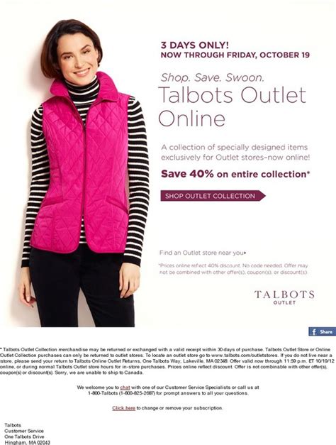 Talbots: Talbots Outlet Online is Back! Save 40%. | Milled