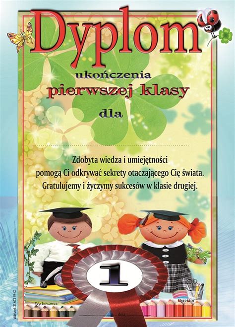 Dyplom ukończenia 1 klasy A976 veda szkola pl