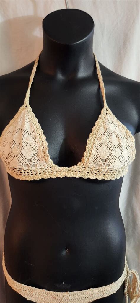 Andi Bagus Bikini Handmade Crochet Macrame Tassel Fri Gem