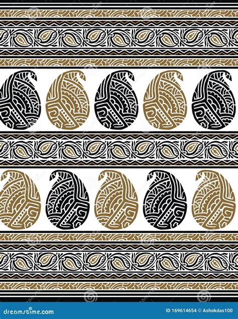 Buti Pattern Design Allover Background For Print Stock Illustration