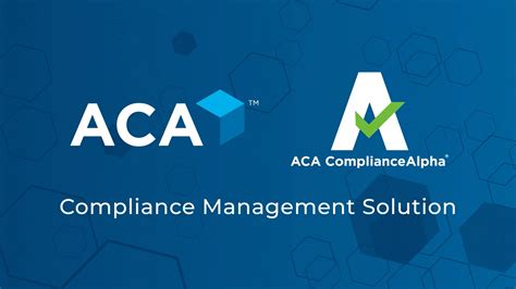 Aca Compliancealpha® Compliance Management Solution