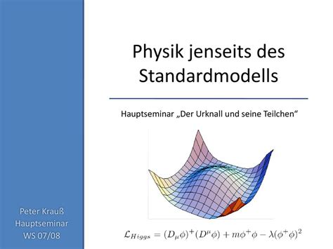 Physik Jenseits Des Standardmodells Ppt Herunterladen