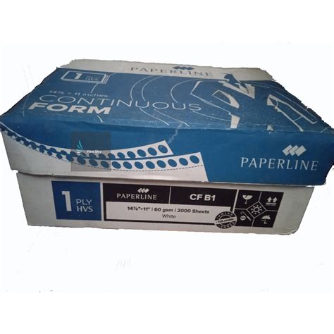 Jual Kertas Continuous Form HVS CF B1 Paperline 14 7 8 X 11 Inch 1 Ply