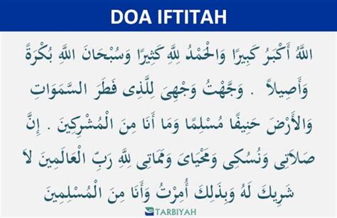 doa iftitah terjemah  kata