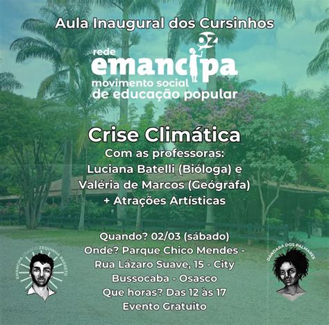 Cursinhos Populares De Osasco Promovem Aula Aberta Sobre Crise