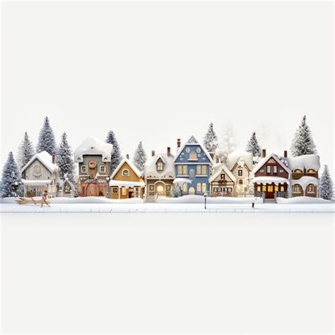 Premium AI Image | Christmas Day Christmas Village Houses