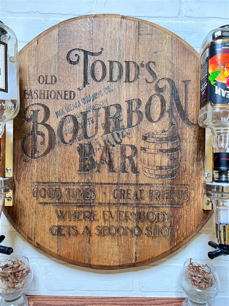 Authentic Bourbon Barrel Lid Bar Decor for Home Bar Man Cave - Etsy